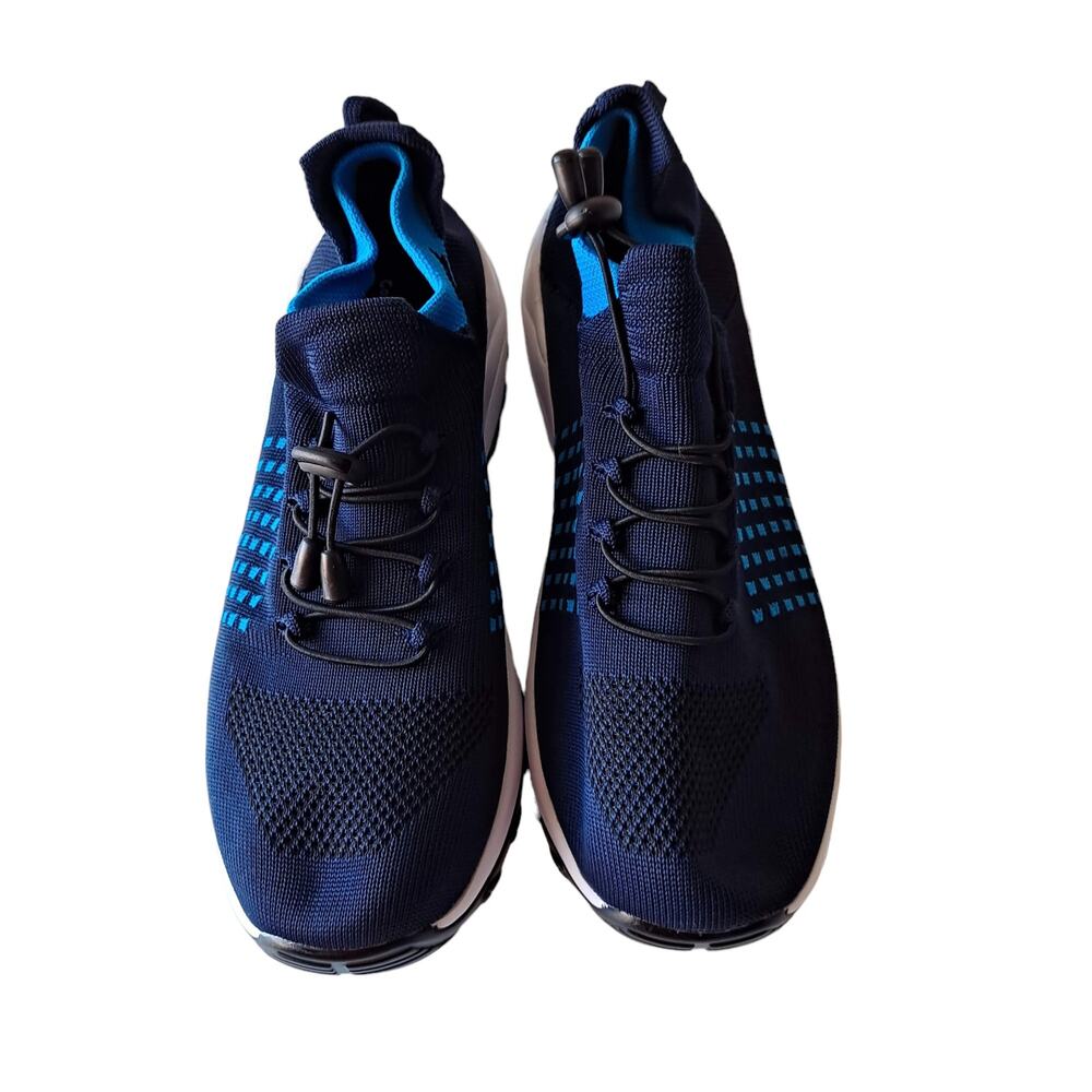 Comfort Wear Black & Blue Ortho Sneakers w/ Wide Toe Bed & Arch Support Size 12